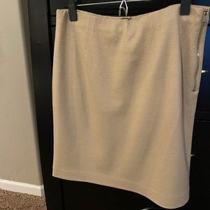 Tan, wool skirt